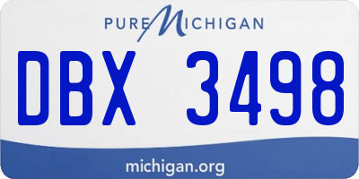 MI license plate DBX3498