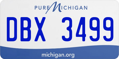 MI license plate DBX3499