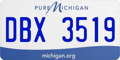 MI license plate DBX3519