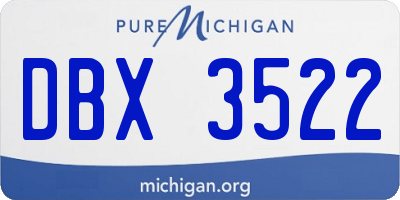 MI license plate DBX3522
