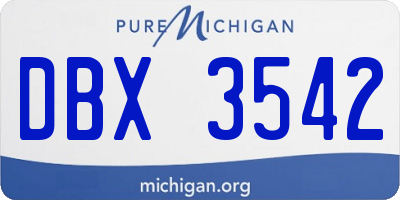 MI license plate DBX3542