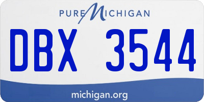 MI license plate DBX3544