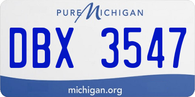 MI license plate DBX3547
