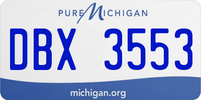 MI license plate DBX3553