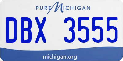 MI license plate DBX3555