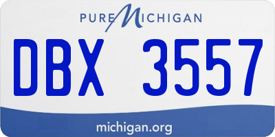 MI license plate DBX3557