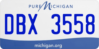 MI license plate DBX3558