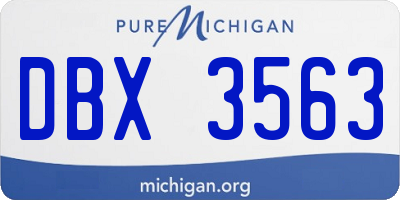 MI license plate DBX3563
