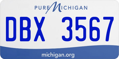 MI license plate DBX3567