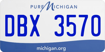 MI license plate DBX3570