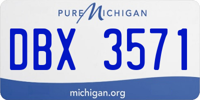 MI license plate DBX3571