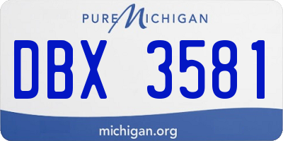 MI license plate DBX3581