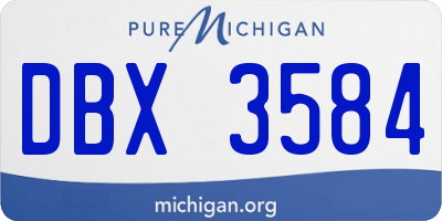 MI license plate DBX3584
