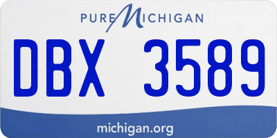 MI license plate DBX3589