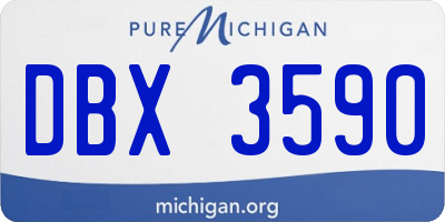 MI license plate DBX3590