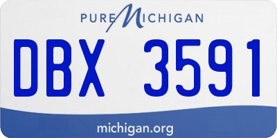 MI license plate DBX3591