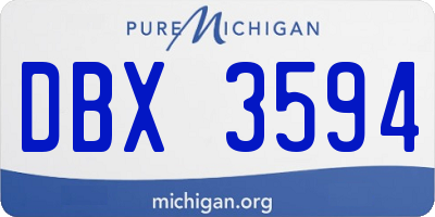 MI license plate DBX3594