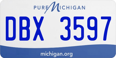 MI license plate DBX3597