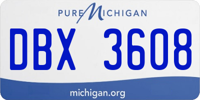 MI license plate DBX3608