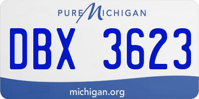 MI license plate DBX3623