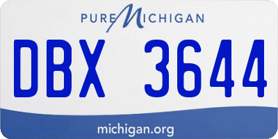 MI license plate DBX3644