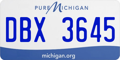 MI license plate DBX3645