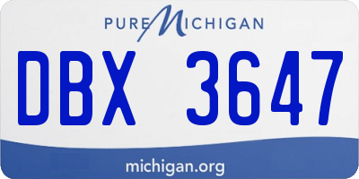 MI license plate DBX3647