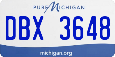 MI license plate DBX3648
