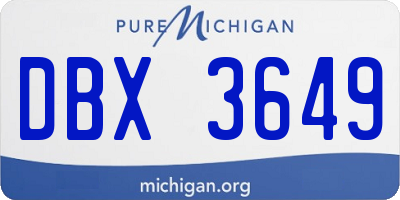 MI license plate DBX3649