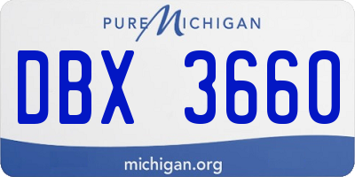 MI license plate DBX3660