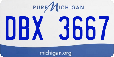 MI license plate DBX3667