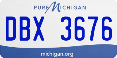 MI license plate DBX3676