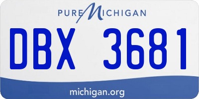 MI license plate DBX3681