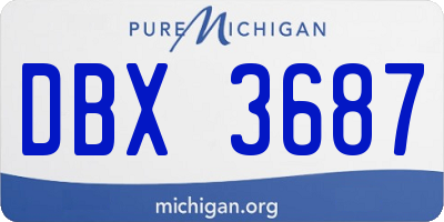 MI license plate DBX3687