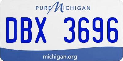 MI license plate DBX3696