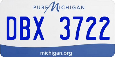 MI license plate DBX3722