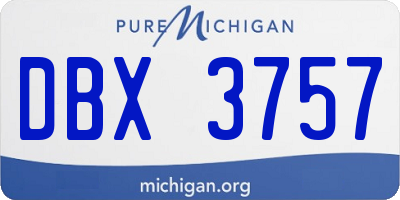 MI license plate DBX3757