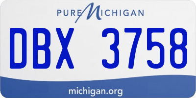MI license plate DBX3758