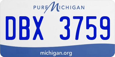 MI license plate DBX3759