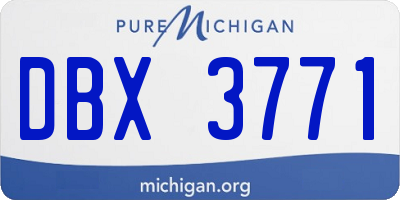 MI license plate DBX3771