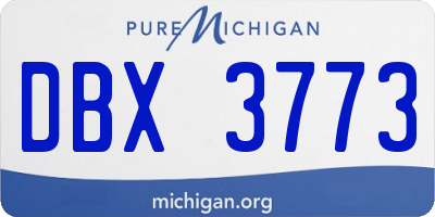 MI license plate DBX3773