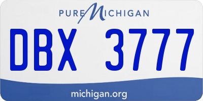 MI license plate DBX3777