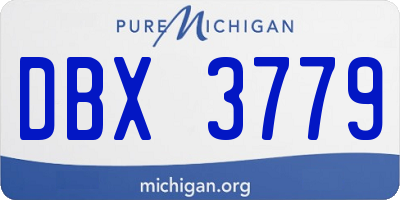 MI license plate DBX3779