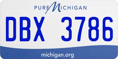 MI license plate DBX3786