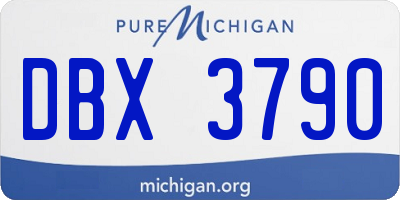 MI license plate DBX3790