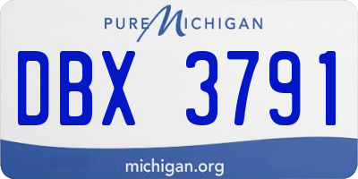 MI license plate DBX3791