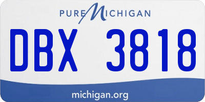 MI license plate DBX3818