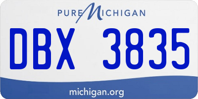MI license plate DBX3835