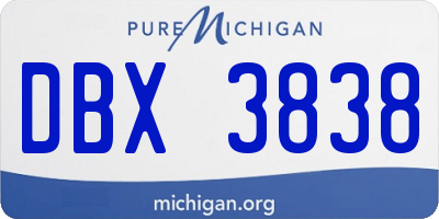 MI license plate DBX3838