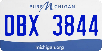 MI license plate DBX3844